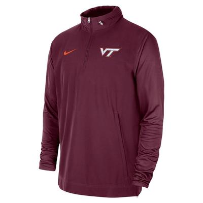 Virginia Tech Nike Lightweight Coaches Long Sleeve Jacket
