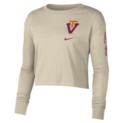 Virginia Tech Vault Nike Women's Cotton Jr Varsity Crew Top