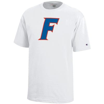 Florida Champion YOUTH Giant Logo F Tee WHITE