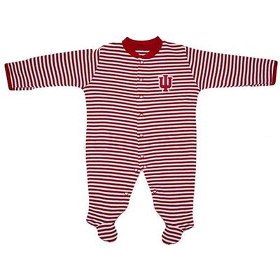 Indiana Infant Striped Footed Romper