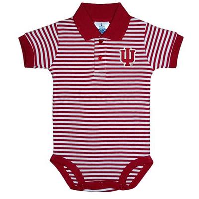 Indiana Infant Striped Polo Bodysuit
