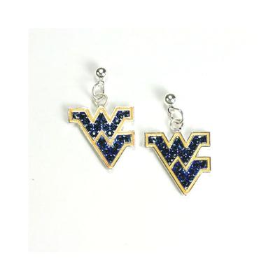 West Virginia Jewelry Rhinestone Earrings