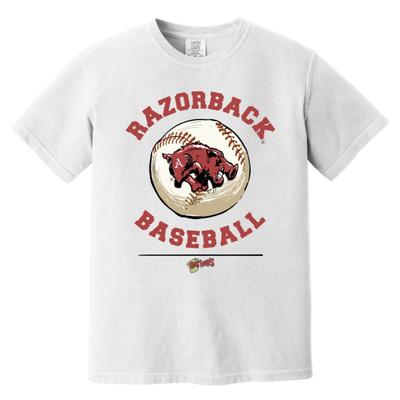 Arkansas Razorback Baseball HogToons Comfort Colors Short Sleeve Tee