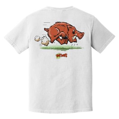 Arkansas Running Hog HogToons Comfort Colors Short Sleeve Tee