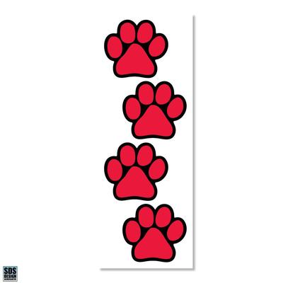 Dog Paw Prints 4-Pack Decals