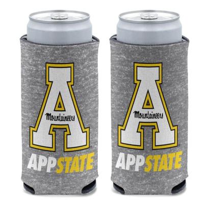 App State 12 Oz Slim Heathered Can Cooler