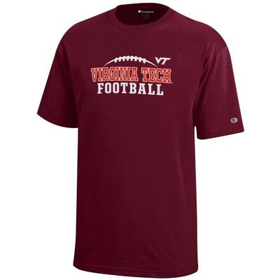 Virginia Tech Champion YOUTH Laces Over Wordmark Tee