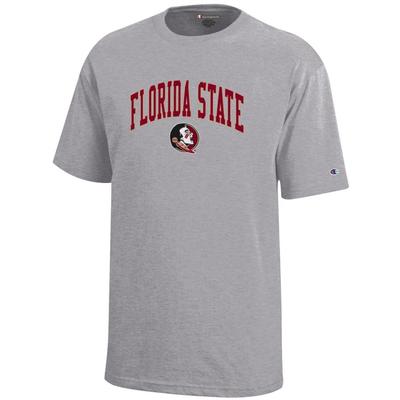 Florida State Champion YOUTH Arch Logo Tee OXFORD_GREY