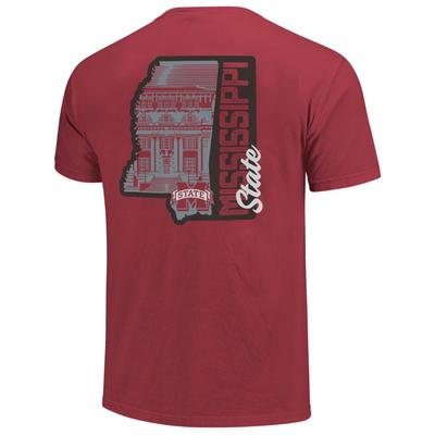 Mississippi State Campus State Comfort Colors Tee