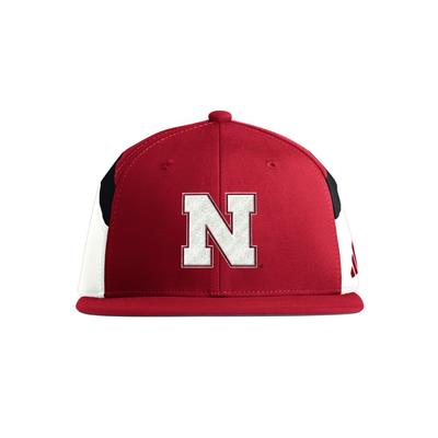 Nebraska Adidas Players Pack Flat Bill Hat