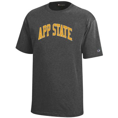 App State Champion YOUTH Arch Tee GRANITE_HEATHER