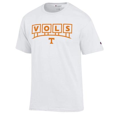 Tennessee Champion VOLS Stadium Letters Tee