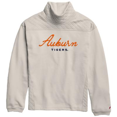 Auburn League Highland Funnel Neck Embroidered Script Pullover