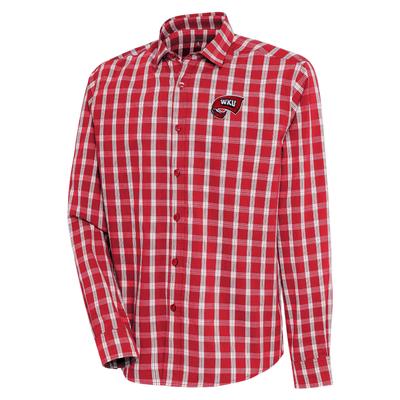 Western Kentucky Antigua Carry Long Sleeve Woven Shirt