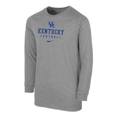 Kentucky Nike YOUTH Cotton Team Issue Long Sleeve Tee