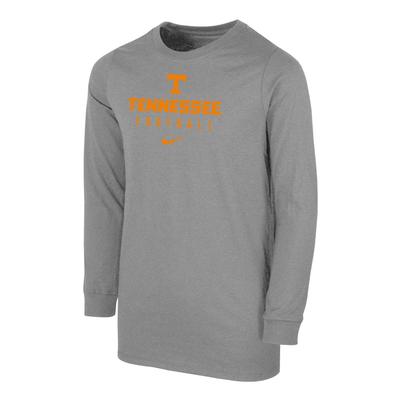 Tennessee Nike YOUTH Cotton Team Issue Long Sleeve Tee