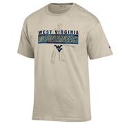  West Virginia Champion Wordmark Stack Over Tonal Logo Tee