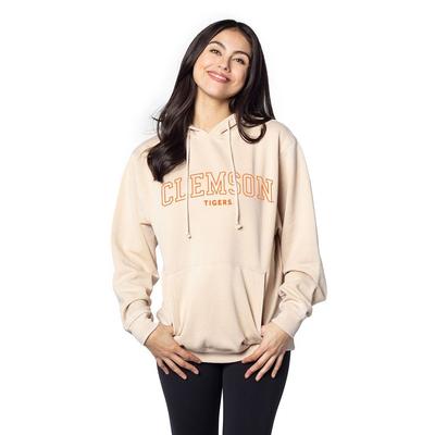 Clemson Stacked Outline Arc Everybody Hoodie