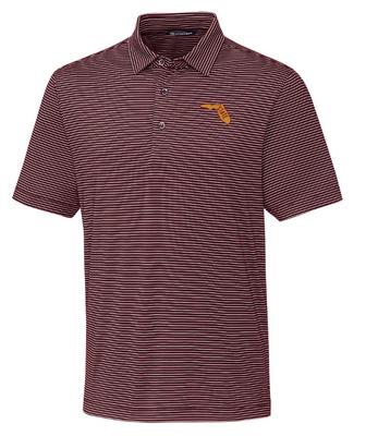 Florida State Cutter & Buck Vault Forge Pencil Stripe Polo