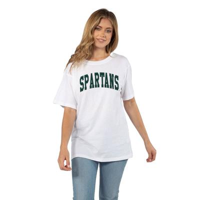 Michigan State Tall Outline Arc Effortless Tee