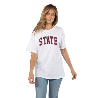 Mississippi State Tall Outline Arc Effortless Tee