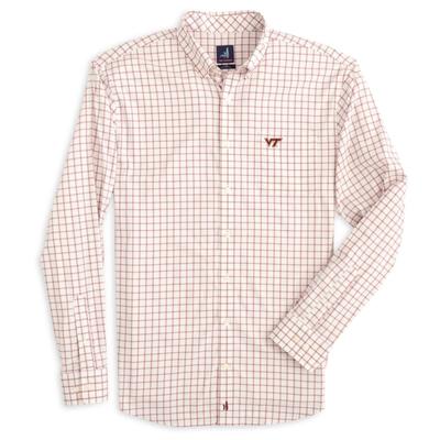Virginia Tech Johnnie-O Signor Long Sleeve Woven Shirt