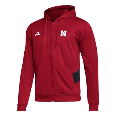 Nebraska Adidas Sideline Full Zip Jacket