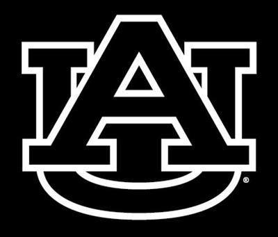 Auburn Decal White AU Logo 3