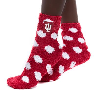 Indiana Polka Dot Fuzzy Socks