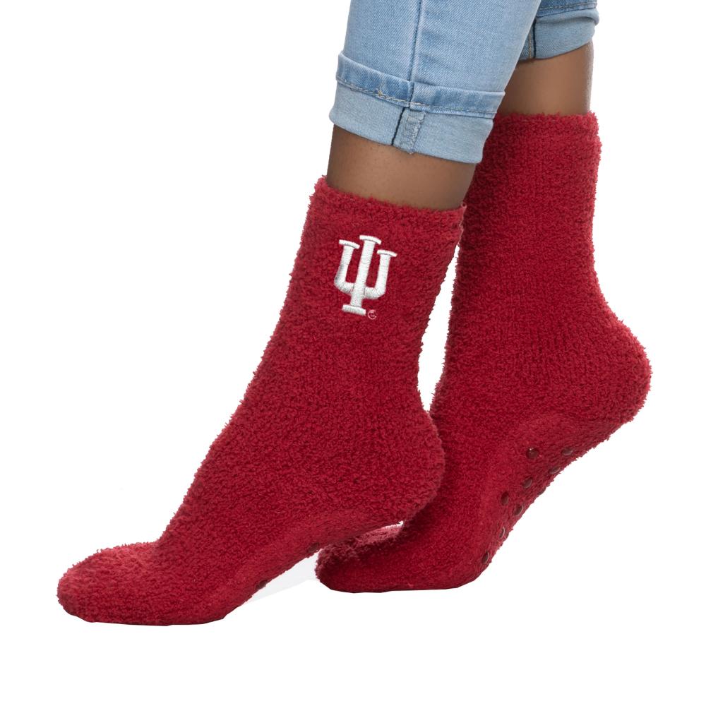 Hoosiers, Indiana Fuzzy Crew Slipper Socks