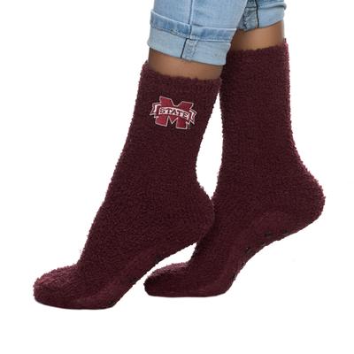 Mississippi State Fuzzy Crew Slipper Socks