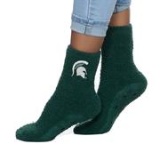  Michigan State Fuzzy Crew Slipper Socks