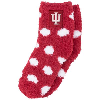 Indiana YOUTH Polka Dot Fuzzy Socks