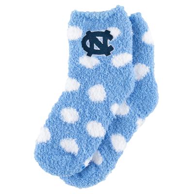 Carolina YOUTH Polka Dot Fuzzy Socks