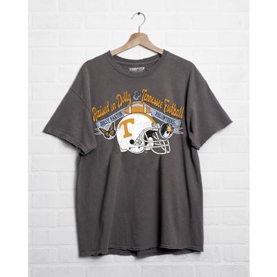Tennessee LivyLu Dolly and Football Raised Thrifted Tee