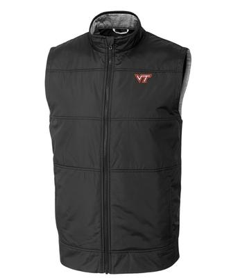 Virginia Tech Cutter & Buck Men's Stealth Quilted Vest