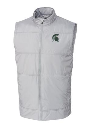 Michigan State Cutter & Buck Men's Stealth Quilted Vest