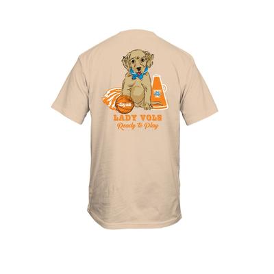 Tennessee Lady Vols Cute Puppy Basketball Comfort Colors Tee IVORY