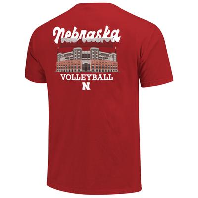 Nebraska Stadium Volleyball Net Comfort Colors Tee
