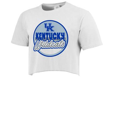 Kentucky Retro Circle Cropped Comfort Colors Tee