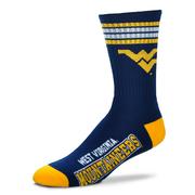  West Virginia Youth 4- Stripe Deuce Sock