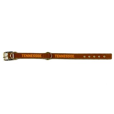 Tennessee Embroidered Leather Dog Collar