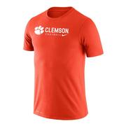  Clemson Nike Dri- Fit Legend Logo Wordmark Football Tee