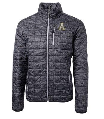 App State Cutter & Buck Rainier Eco Insulated Printed Puffer Jacket