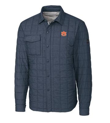 Auburn Cutter & Buck Men's Rainier Quilted Shirt Jacket