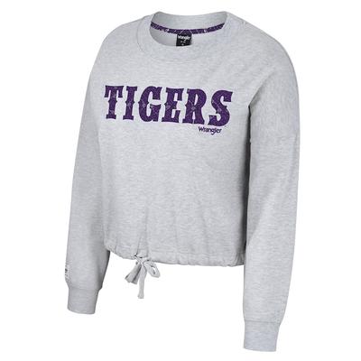 LSU Colosseum Wrangler Cropped Cinched Fleece Pullover