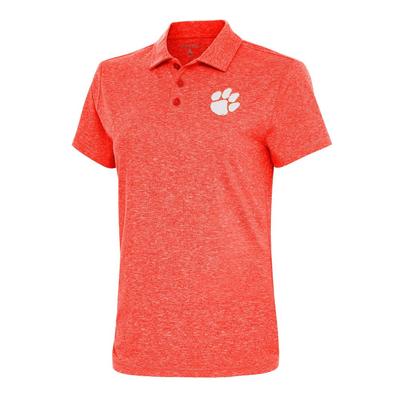 Clemson Antigua Women's Motivated Brushed Jersey Polo