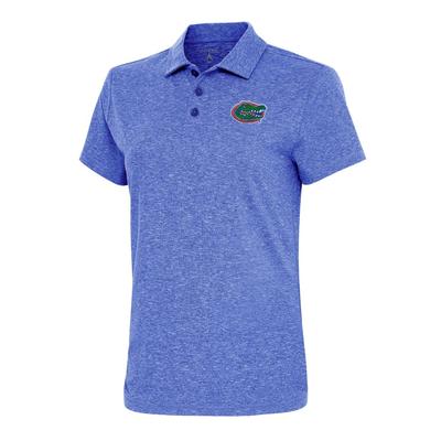 Florida Antigua Women's Motivated Brushed Jersey Polo DK_ROYAL_HTHR