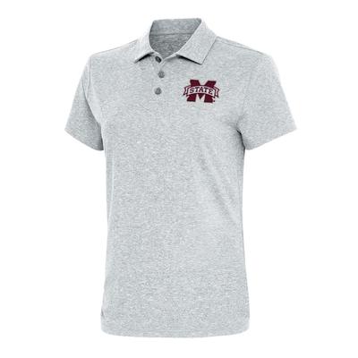 Mississippi State Antigua Women's Motivated Brushed Jersey Polo SKYSCRAPER_HTHR