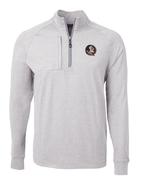  Florida State Cutter & Buck Men's Adapt Eco Knit Heather 1/4 Zip Pullover